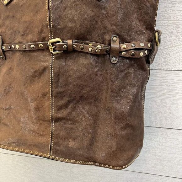 Cavalcanti Italy Leather Brown Crossbody Fold-over Purse Shoulder Bag - Picture 2 of 12